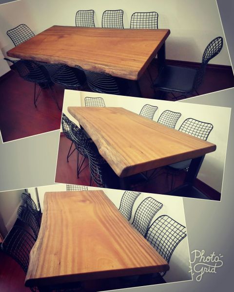 220x85 cm Afrika Cevizi Kütük Masa - OTM001 - 2