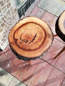 3'lü Meşe Dilimi Kütük Zigon Sehpa - BF02-09 - 3