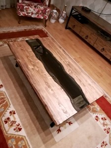 Ahşap Camlı Nehir Orta Sehpa - Wts51 - 3
