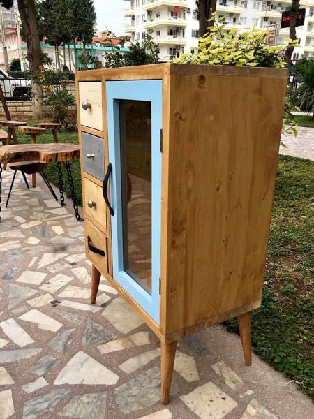 Ahşap Çekmeceli Kapaklı Dolap - Rta56 - 3