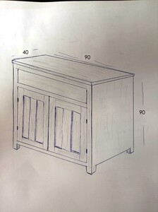 Ahşap Çekmeceli Kapaklı Konsol - Hgm29 - Özel Sipariş - 4