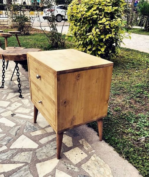 Ahşap Çekmeceli Komidin - Wts70 - 3