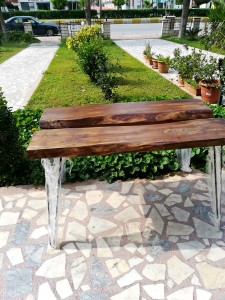 Ahşap Çiçeklikli Yemek Masası 4 Kişilik - Wt8 - 4