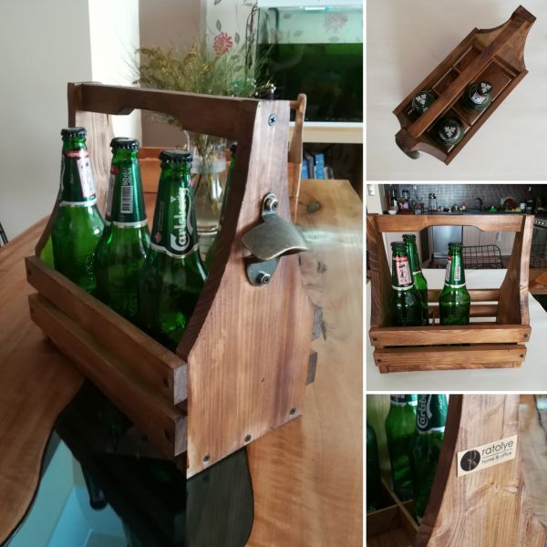 Ahşap Dekoratif Bira Sepeti - SD03-01 - 1