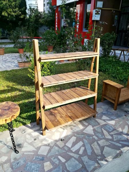 Ahşap Piramit Raf - Wts24 - 1