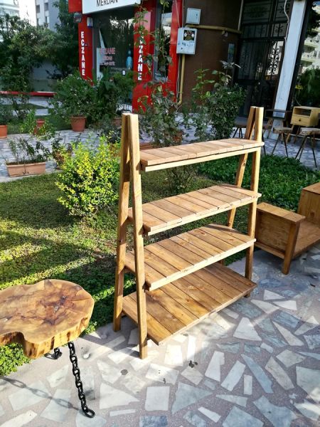 Ahşap Piramit Raf - Wts24 - 2