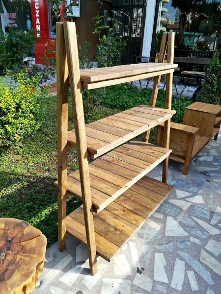 Ahşap Piramit Raf - Wts24 - 3