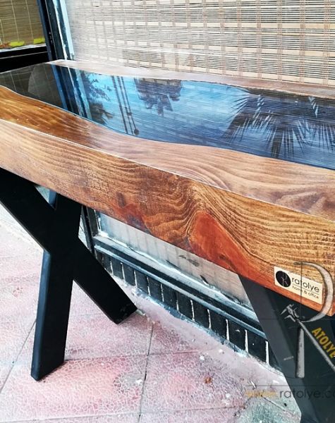 Çam Kütüğü Nehir Dresuar - 150x40 cm - CF03-02 - 3