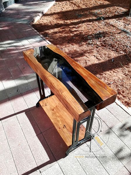 Camlı Nehir Dresuar - Rustik Ayaklı - SF03-02R - 4