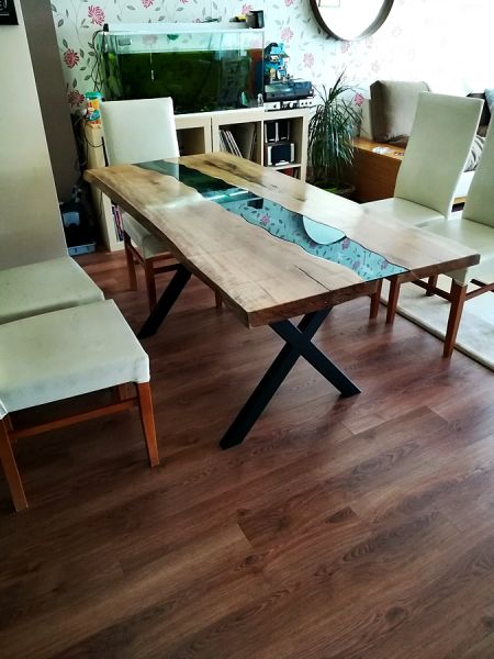 Ceviz Ağacı Nehir Masa / River Table - DAS113 - 12