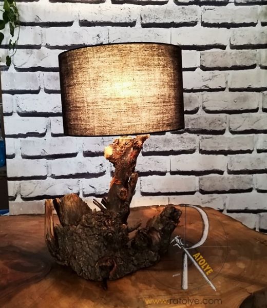 Doğal Ağaç Dalı Abajur - TT34 - 1