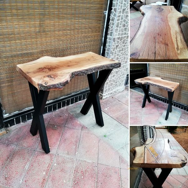 Doğal Kenarlı Meşe Kütüğü Dresuar - 90 cm - SF03-04 - 1