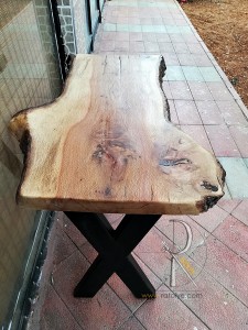 Doğal Kenarlı Meşe Kütüğü Dresuar - 90 cm - SF03-04 - 4