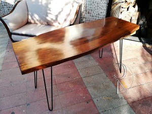 Doğal Kütük Masa . Tek Parça 120x55 cm - QF01-03T - 3