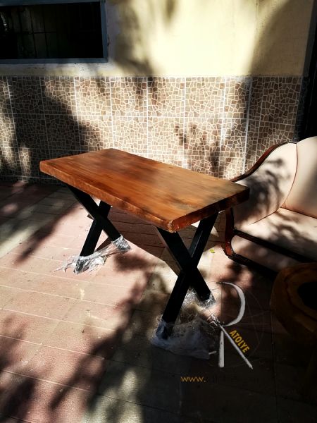 Doğal Kütük Masa . Tek Parça 125x55 cm - QF01-03X - 1