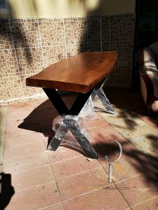 Doğal Kütük Masa . Tek Parça 140x50 cm - QF01-02 - 2