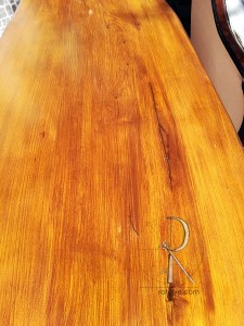 Doğal Kütük Masa . Tek Parça 140x50 cm - QF01-02 - 3