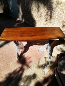 Doğal Kütük Masa . Tek Parça 140x50 cm - QF01-02 - 4