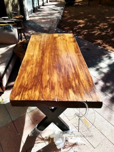 Doğal Kütük Masa . Tek Parça 140x65 cm - QF01-01 - 2
