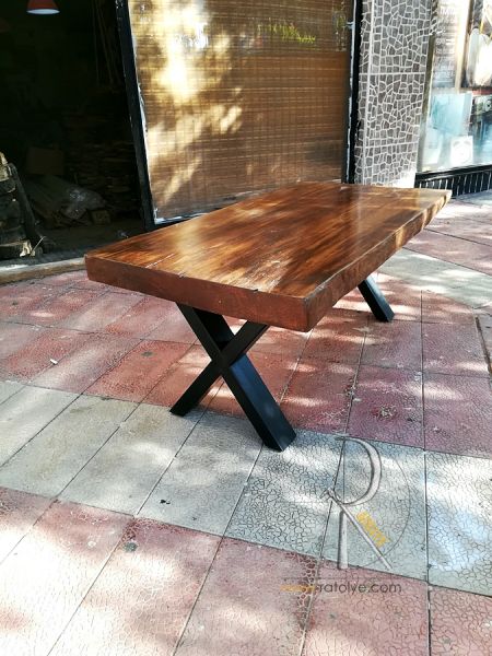Doğal Kütük Orta Sehpa . 120x55 cm - QF03-03 - 3