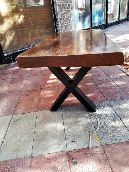 Doğal Kütük Orta Sehpa . 120x55 cm - QF03-03 - 4