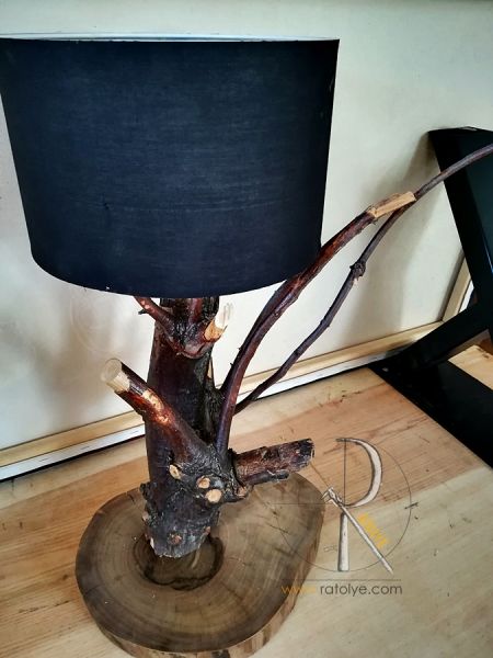 Doğal Meşe Dalı Abajur - BL02-04 - 2