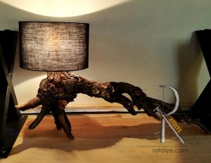 Doğal Uzun Ayaklı Ağaç Dalı Abajur - BL02-03 - 4