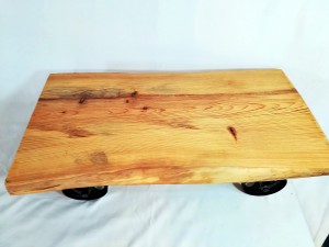 Döküm Tekerli Çam Kütük Sehpa - 80 cm Naturel - DTS03 - 3