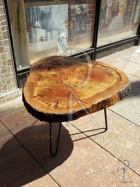 Geniş Meşe Dilimi Orta Sehpa - 2