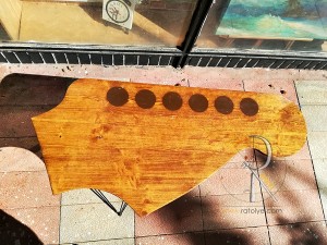 Gitar Tasarım Masif Ahşap Sehpa - SF02-01T - 5