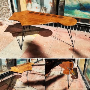 Gitar Tasarım Masif Ahşap Sehpa - SF02-01T - 6