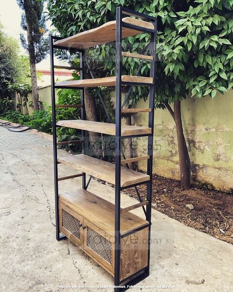 Ahşap Kapaklı Kitaplık - RKT002 - 2
