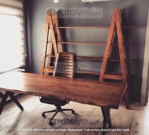 Masif Ahşap A Kitaplık - RKT003 - 4