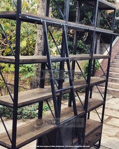 Endüstriyel Metal Ahşap Kitaplık Ünitesi- RKT004 - 2