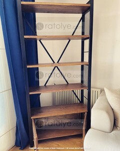 Camlı Kapaklı Ahşap Kitaplık - RKT007 - 2