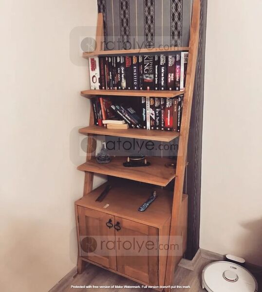 Ahşap Kapaklı Açılı Kitaplık - RKT013 - 1