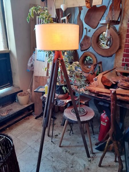 Kumaş Başlıklı Ahşap Lambader - RT1801-12 - 1