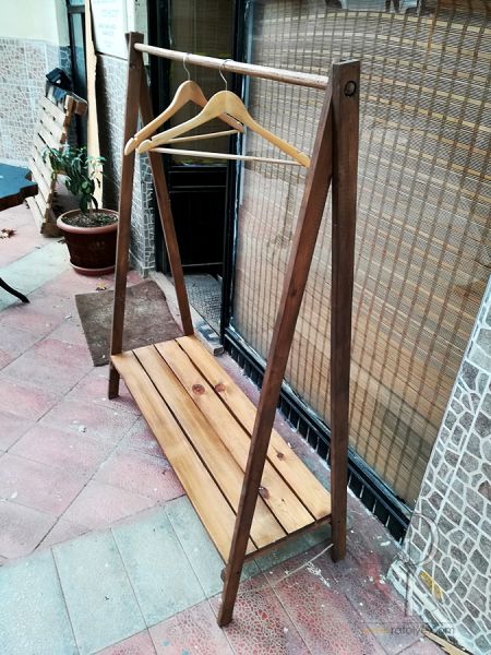 Masif Ahşap Açık Elbise Askılığı - M - SA02-02 - 1