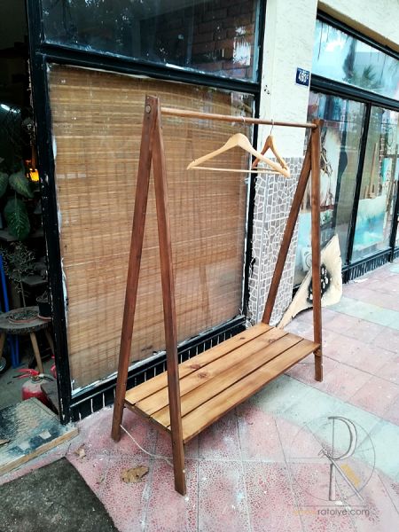 Masif Ahşap Açık Elbise Askılığı - M - SA02-02 - 3