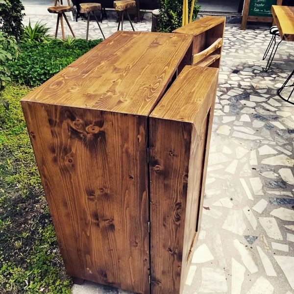 Masif Ahşap Bar Dolabı - Bid1 - 6