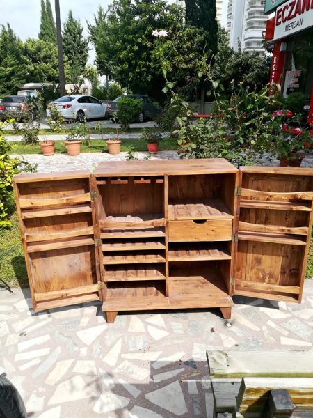 Masif Ahşap Bar Dolabı - Bid1 - 10