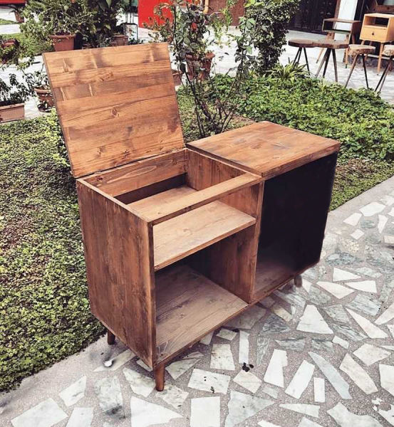 Ahşap Plak Dolabı - Wts71-2 - 1