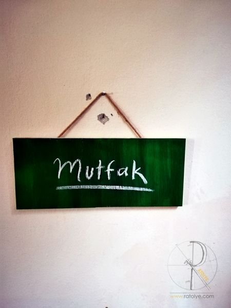 Masif Ahşap Tekli Karatahta Tabela - SD03-07 - 2