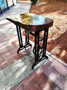 Meşe Kütük Dilimi Rustik Ayaklı Dresuar - BF03-01 - 4