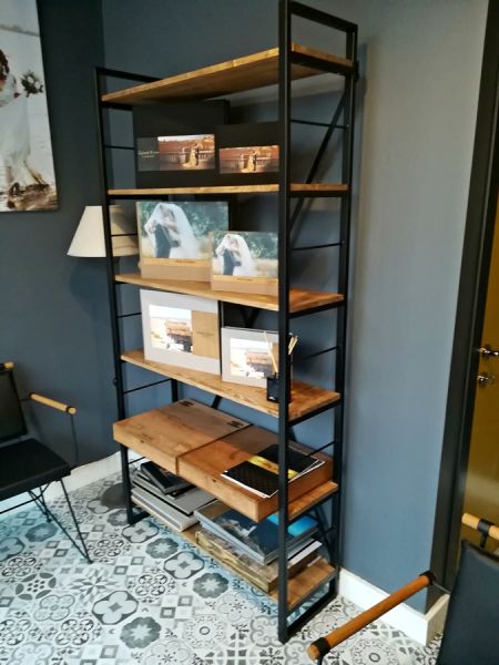 Metal Ahşap Kitaplık - Wts58 - 2
