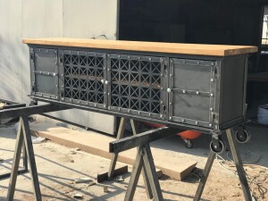 Metal Ahşap Tekerlekli TV Sehpası - Rta22 - 7