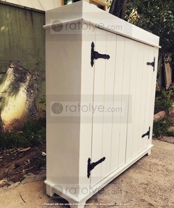 Beyaz Lake Ahşap Dolap / Ayakkabılık - RBD003 - 3