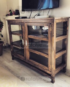 Ahşap Camlı Dolap - RBD007 - 4