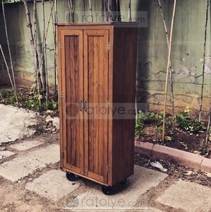 Döküm Tekerli Ahşap Dolap - RBD014 - 4