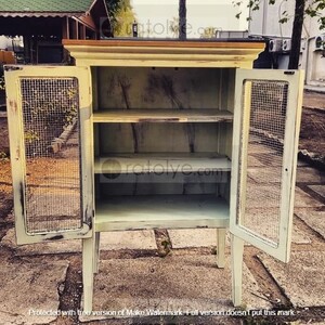 Eskitme Masif Ahşap Tel Dolap - RBD016 - 4